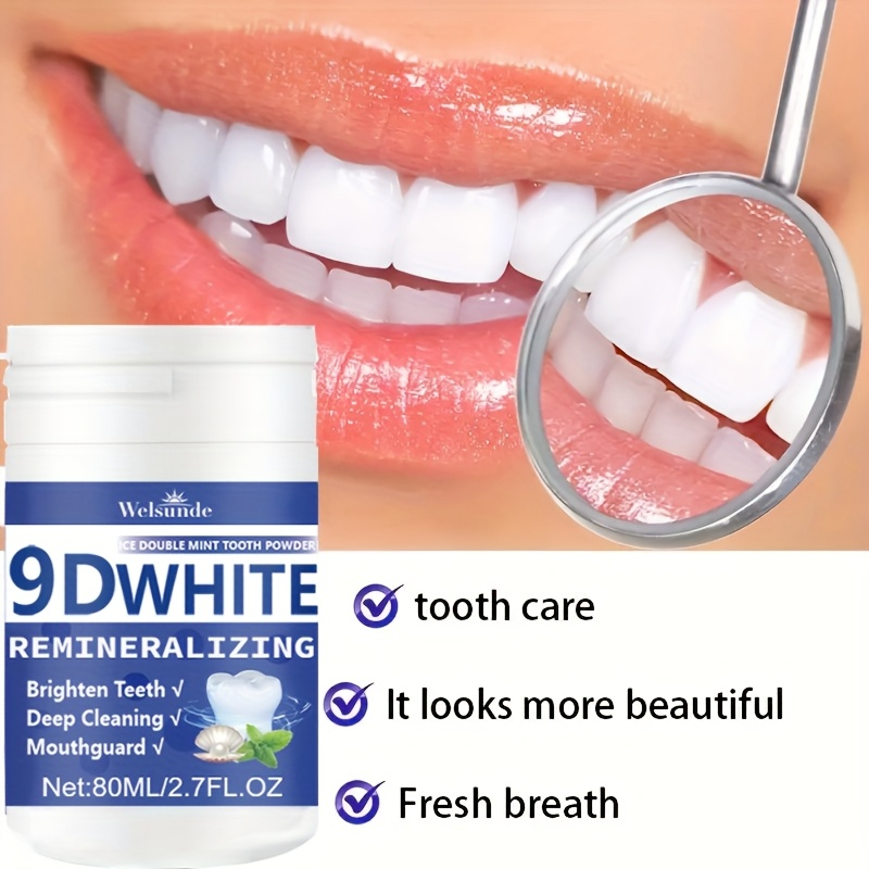 Teeth Whitening Co - Poudre dentaire hydroxyapatite blanchissante blanche 9D,
