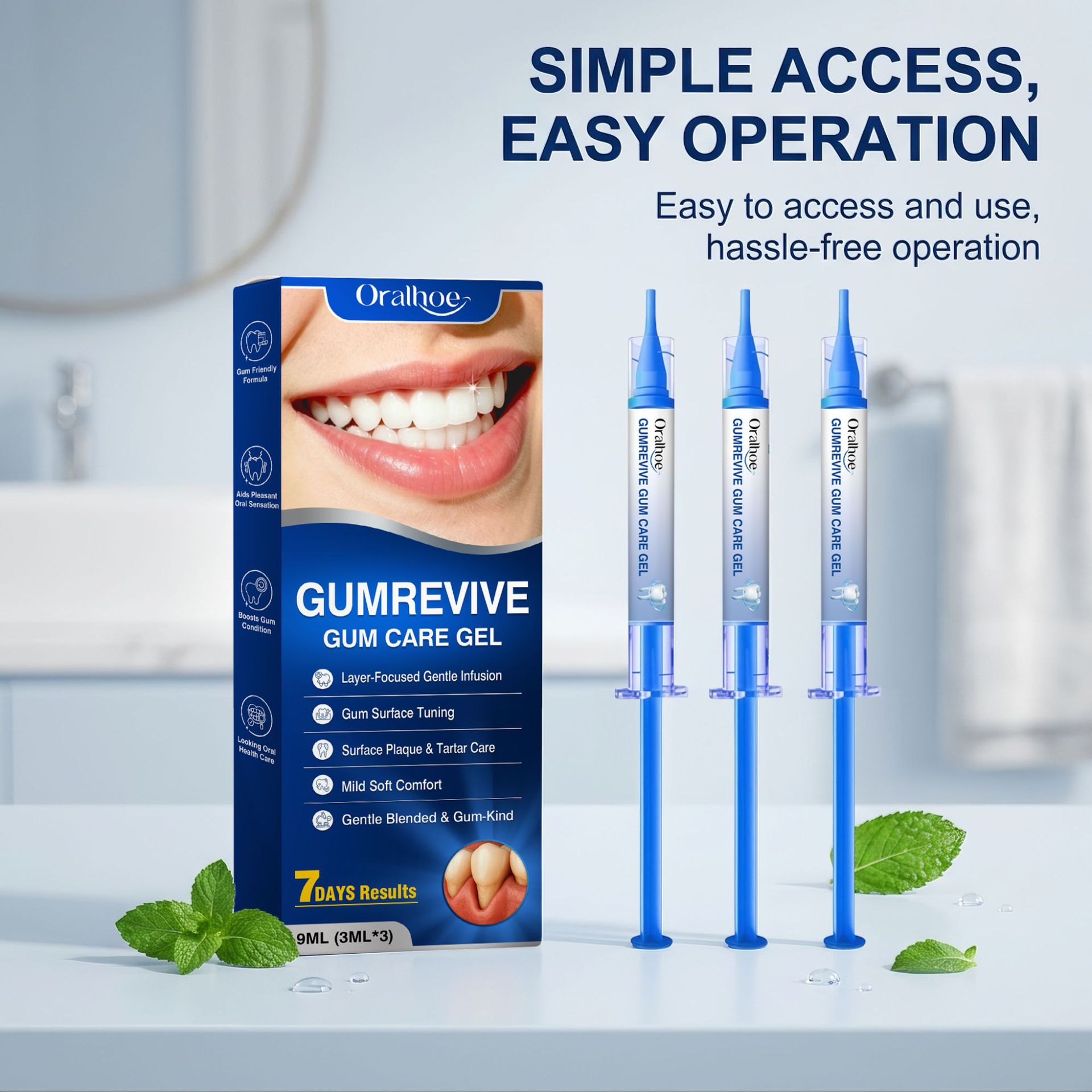 Teeth Whitening Before And After - Gel de soin buccal, kit de