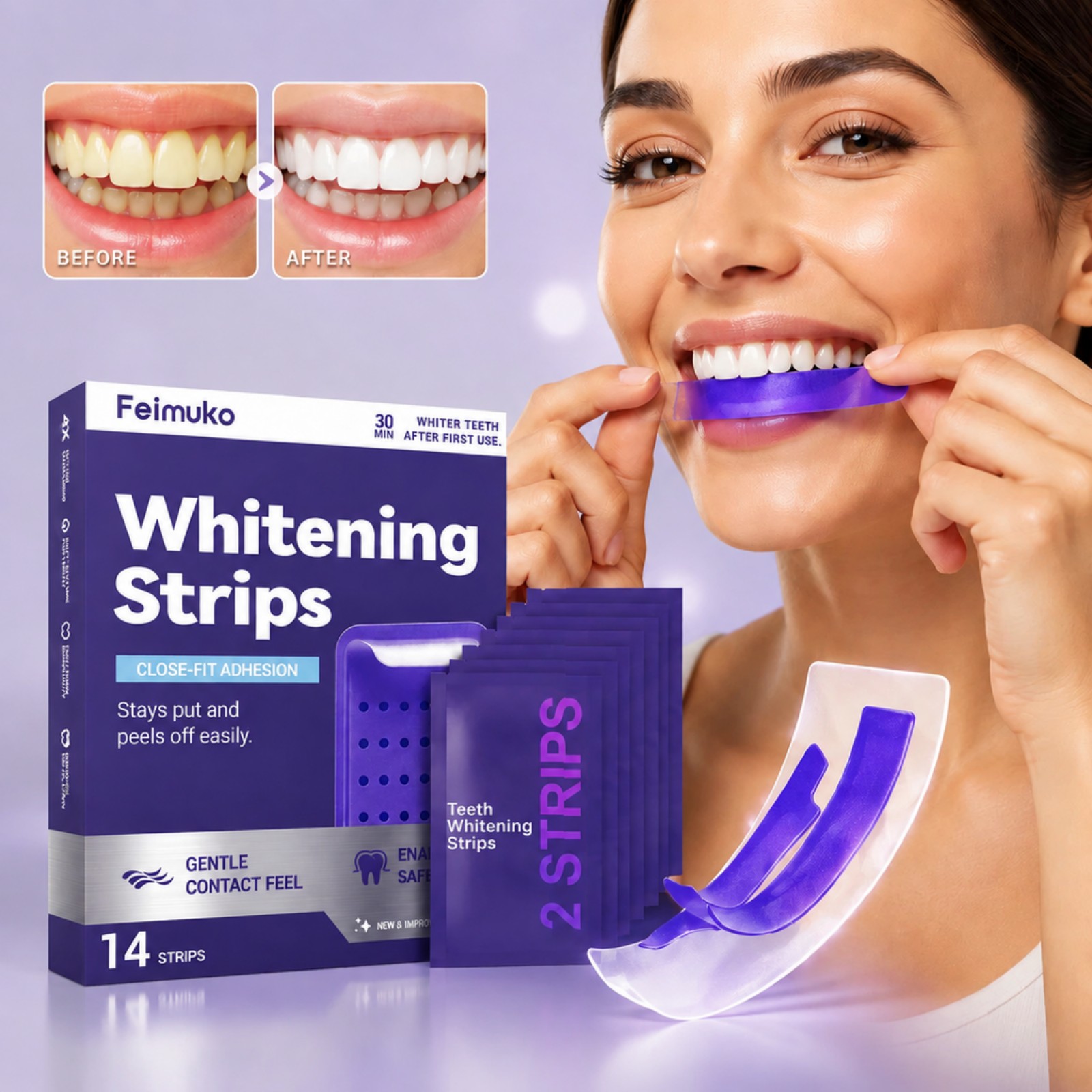 7 bandes blanchissantes violet - Teeth Whitening Gel Refills avis et prix